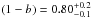 Mathematical equation: \hbox{$(1-b)=0.80_{-0.1}^{+0.2}$}