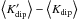 Mathematical equation: \hbox{$\left<K_\mathrm{dip}'\right> - \left<K_\mathrm{dip}\right>$}