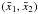 Mathematical equation: \hbox{$({\bar x}_1,{\bar x}_2) $}