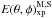 Mathematical equation: \hbox{$E(\theta,\phi)^{{\rm M,S}}_{{\rm xp}}$}
