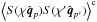 Mathematical equation: \hbox{$ \left\langle S ( \chi \hat{ \vec q}_p ) S ( \chi^\prime \hat{ \vec q}_{p^\prime}) \right\rangle^{\rm c}$}