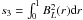 Mathematical equation: \hbox{$s_{3}=\int_{0}^{1}B_{L}^{2}(r){\rm d}r$}