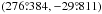 Mathematical equation: \hbox{$(276\pdeg384, -29\pdeg811)$}