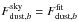 Mathematical equation: \hbox{$F_{{\rm dust},b}^{\rm sky}= F_{{\rm dust},b}^{\rm fit}$}