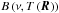 Mathematical equation: \hbox{$B\left(\nu, T\left(\vec{R}\right)\right)$}