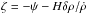 Mathematical equation: \hbox{$\zeta = - \psi - H \delta \rho/\dot \rho$}