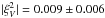Mathematical equation: \hbox{$|\xi^2_V| = 0.009 \pm 0.006$}