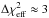 Mathematical equation: \hbox{$\Delta \chi^2_\mathrm{eff} \approx 3$}