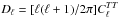 Mathematical equation: \hbox{$D_\ell=[\ell(\ell+1)/2\pi] C_\ell^{TT}$}