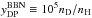 Mathematical equation: \hbox{$y_{\rm DP}^{\rm BBN}\equiv10^5n_\mathrm{\rm D}/n_\mathrm{\rm H}$}