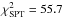 Mathematical equation: \hbox{$\chi^2_{\rm SPT}=55.7$}