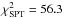 Mathematical equation: \hbox{$\chi^2_{\rm SPT}=56.3$}