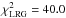 Mathematical equation: \hbox{$\chi^2_{\rm LRG}=40.0$}