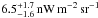 \hbox{$6.5_{-1.6}^{+1.7}\,{\rm nW}\,{\rm m}^{-2}\,{\rm sr}^{-1}$}