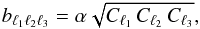\begin{equation} \label{bisp_pres} b_{\ell_1\ell_2\ell_3} = \alpha \sqrt{C_{\ell_1} \, C_{\ell_2} \, C_{\ell_3}}, \end{equation}