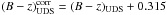 Mathematical equation: \hbox{$(B-z)_{\rm UDS}^{\rm corr}=(B-z)_{\rm UDS}+0.315$}