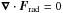 Mathematical equation: \hbox{$\nab\cdot\FF_{\rm rad}=0$}