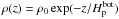 Mathematical equation: \hbox{$\rho(z)=\rho_0\exp(-z/\Hp^{\rm bot})$}