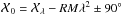 Mathematical equation: \hbox{$\mathcal{X}_0 = \mathcal{X}_\lambda - RM \lambda^2 \pm 90\grad$}
