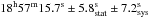 Mathematical equation: \hbox{$\rm 18^{h}57^{m}15.7^{s} \pm5.8^{s}_{\rm stat} \pm7.2^{s}_{\rm sys}$}
