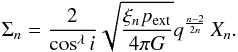 Mathematical equation: \hbox{$u_{\rm max}=\sqrt{y_n/(1-y_n)}$}