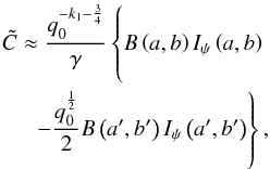 Mathematical equation: \hbox{$P(q^{-1})\sim C q_0^{-k_1-k_2}q^{k_2}$}