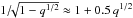 Mathematical equation: \appendix \setcounter{section}{5} \begin{equation} P_{\rm cyl}(\Sigma_4) \approx \frac{1}{1-q^{1/2}}\frac{\pi G}{\xi_4 p_{\rm ext}}\frac{1}{x} q^{-\frac{1}{2}}\Sigma_4. \end{equation}