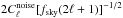 Mathematical equation: \hbox{$2 C_{\ell}^{\rm noise}[f_{\rm sky}(2\ell+1)]^{-1/2}$}