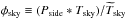 Mathematical equation: \hbox{$\phisky \equiv (\Pside\ast\Tsky)/\Tskyest$}