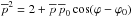 Mathematical equation: \hbox{$\overline{p}^2 = 2 + \overline{p} \, \overline{p}_0 \cos(\varphi - \varphi_0)$}