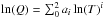 Mathematical equation: \hbox{$\ln(Q)=\sum_0^2 a_i \ln(T)^i$}