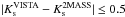 Mathematical equation: \hbox{$\lvert K_{\rm s}^{\rm VISTA} - K_{\rm s}^{\rm 2MASS} \rvert\leq 0.5$}