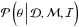 Mathematical equation: \hbox{$\mathcal{P}\left(\theta\, \Big\vert\, \mathcal{D}, \mathcal{M}, \mathcal{I}\right)$}