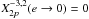 Mathematical equation: \hbox{$X_{2p}^{-3,2} (e\rightarrow 0) = 0$}