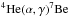 Mathematical equation: \hbox{${}^4\mathrm{He}(\alpha, \gamma){}^7\mathrm{Be}$}
