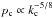 Mathematical equation: \hbox{$p_{\rm c} \propto k_{\rm c}^{-5/8}$}