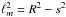 Mathematical equation: \hbox{$\ell^2_{m} = R^2 - s^2$}