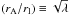Mathematical equation: \hbox{$\left(r_\mathrm{A}/r_\mathrm{l}\right)\equiv \sqrt{\lambda}$}