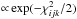 Mathematical equation: \hbox{${\propto}\exp(-\chi^{2}_{ijk}/2)$}