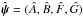 Mathematical equation: \hbox{$\hat{\vec{\psi}} = (\hat{A},\hat{B},\hat{F},\hat{G})$}
