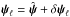 Mathematical equation: \hbox{$\vec{\psi}_{\ell} = \hat{\vec{\psi}} + \delta \vec{\psi}_{\ell}$}