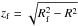 Mathematical equation: \hbox{$z_{\rm f}=\sqrt{R_{\rm f}^2-R^2}$}