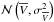 Mathematical equation: \hbox{$\mathcal{N}\left(\overline{V}, \sigma_{\overline{V}}^{2} \right)$}