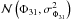 Mathematical equation: \hbox{$\mathcal{N}\left(\Phi_{31}, \sigma_{\Phi_{31}}^{2} \right)$}