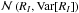 Mathematical equation: \hbox{$\mathcal{N}\left(R_I,{\rm Var}[R_I] \right)$}