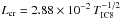 Mathematical equation: \hbox{$L_{\rm cr} = 2.88\times10^{-2}\,T_{\rm IC8}^{-1/2}$}