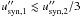 Mathematical equation: \hbox{$u''_{\rm syn, 1} \lesssim u''_{\rm syn, 2}/3$}