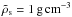 \hbox{$\rhos=1\,\gcc$}