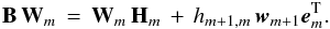 \appendix \setcounter{section}{1} \begin{eqnarray} \label{eq:arnoldi} \mathbf{B}\,\mathbf{W}_{m}\,=\,\mathbf{W}_{m}\,\mathbf{H}_{m}\,+\,h_{m+1,m}\,\vec{w}_{m+1}\vec{e}^{\rm T}_{m}. \end{eqnarray}
