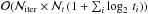 \hbox{${\cal O}({\cal N}_{\rm iter} \times {\cal N}_{t}\,(1 + \sum_i \log_{2}\, t_{i}))$}
